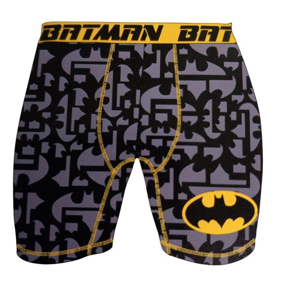 Bioworld Size Medium 32 34 Boxer Briefs Mens Batman Black Yellow DC Comics NEW - Picture 1 of 6